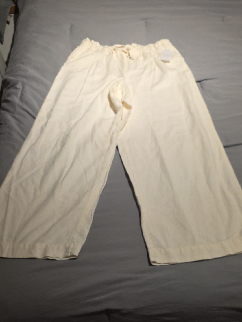 Time and Tru Cream Linen/Rayon Pants NWT